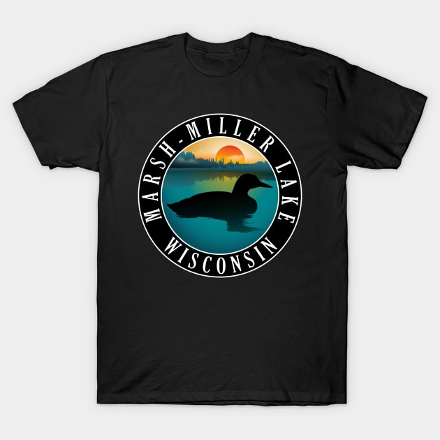 Marsh-Miller Lake Wisconsin Loon T-Shirt by BirdsEyeWorks